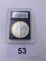 1991 Silver Eagle $1 Coin - MS70