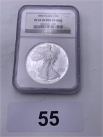 1993 P Eagle S$1 Coin - PF69 Ultra Cameo