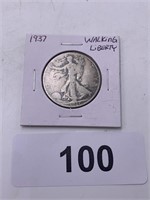 1937 Walking Liberty Half Dollar Coin