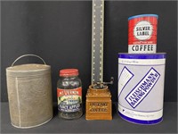 Group of Vintage Advertising Tins and Jars