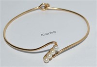 Vintage Krementz Gold Filled Pearl Bracelet