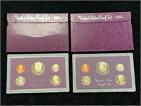 1984 & 1985 United States Proof Sets in Boxes