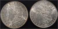 1879 & 1887 MORGAN DOLLARS AU/BU