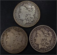 1885-O, 1888-P,O MORGAN DOLLARS