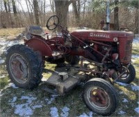Farmall Super A wide front tractor with belly