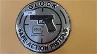 Glock gun sign metal