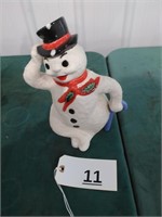 Ceramic Snowman - About 10 inches tall