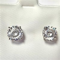 $1685 14K  Moissanite(2.4ct) Earrings