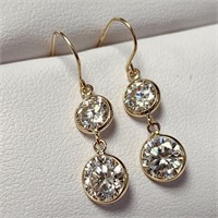 $1455 10K  Moissanite(3ct) Earrings