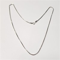 $60 Silver Box Chain 18" Necklace