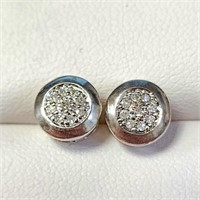$400 Silver Diamond(0.2ct) Earrings