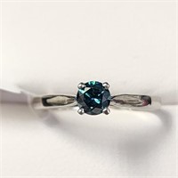 $1545 14K  Blue Diamond (Treated)(0.3ct) Ring
