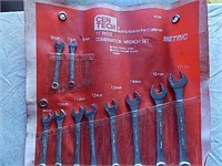 10pc Metric Combo Wrench Set