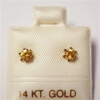 $240 14K  Yellow Sapphire Earrings