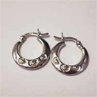 $60 Silver Hoop Earrings
