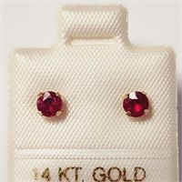 $240 14K  Ruby(0.9ct) Earrings