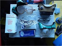Sm. Tote w/ Various Safety Glasses/ Goggles