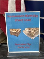 Homemade Birthday Sheet Cake