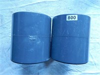 Pair of 2-1/2" Sched 80 PVC Couplers