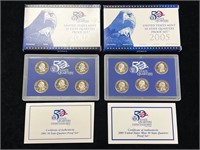 2002 & 2005 US Mint Quarter Proof Sets