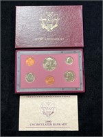 1990 Uncirculated Bank Set in Box with COA