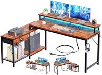 Furologee L Shaped Computer Desk with Drawer