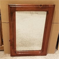 1800s Walnut Framed Mirror 24" x 16"
