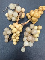 Vintage lot of stone Alabaster grapes MCM