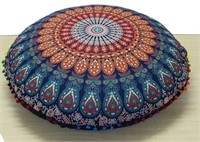 Mandala Floor Pillow Cushion 32" Cover ONLY