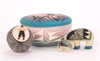 NATIVE AMERICAN POTTERY & FETISHES GROUP