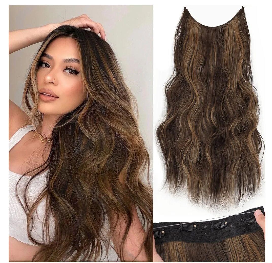 Invisible Wire Hair Extensions with Headband