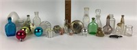 Glass decanter stoppers, shiny bright ornaments,