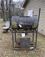 Smoker on Stand & Wheels 40" x 22" Dia