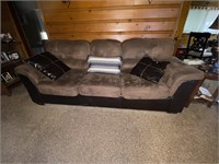 Microfiber Cushion Couch w/Leather Frame 7ft