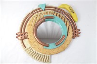 Whimsical Art Deco-Style Resin Wall Mirror