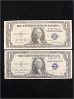 1935 E & 1935 F $1 Silver Certificates