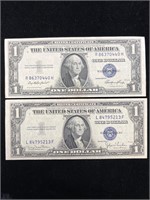 1935 D & 1935 E $1 Silver Certificates