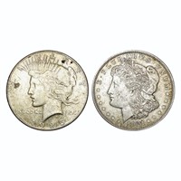 [2] US Silver Dollars [1921, 1925] CLOSELY