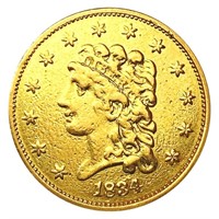 1834 $2.50 Gold Quarter Eagle NEARLY UNCIRCULATED