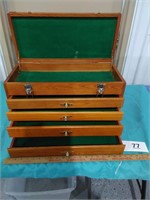 New 4 Drawer Wood Storage Box with Handles