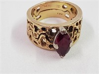 14K Yellow Gold And Garnet? Ring