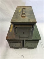 (3) Metal Ammo Cans