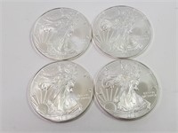 (4) 2013 American Silver Eagles (1 oz Ea.)