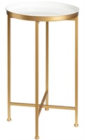 Gold Metal Folding End Table