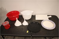 Bowls, funnels, plates
