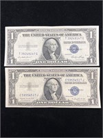 1935 E & 1935 G $1 Silver Certificates