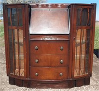 1920's Era solid wood Secretary with Keys