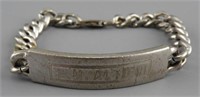 Vintage Heavy Sterling Elco ID bracelet 1.63ozt