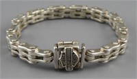 Harley Davidson sterling bike chain bracelet