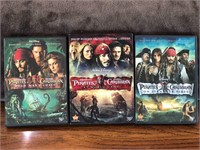 (3) Pirates of the Caribbean DVDs
